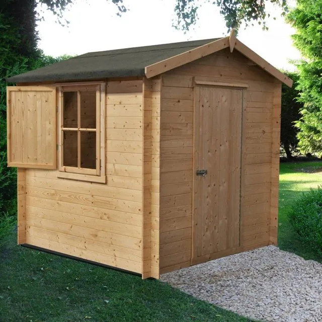 Shire Camelot 2.7m x 2.7m Log Cabin Shed (19mm)