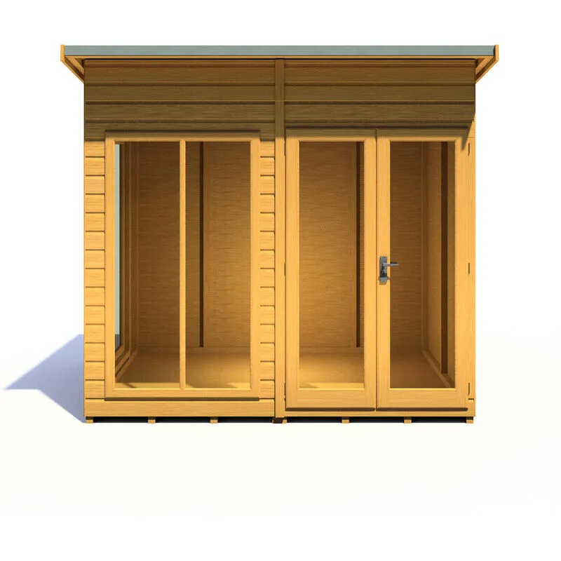 Lela 8 x 6 Summerhouse Lockable Double Doors - Shire