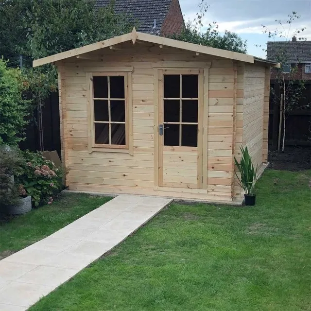 Shire Bucknells 3m x 3m Log Cabin Summerhouse (28mm)