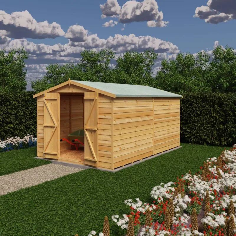 Shire Value Overlap Garden Shed 12x8 No Windows