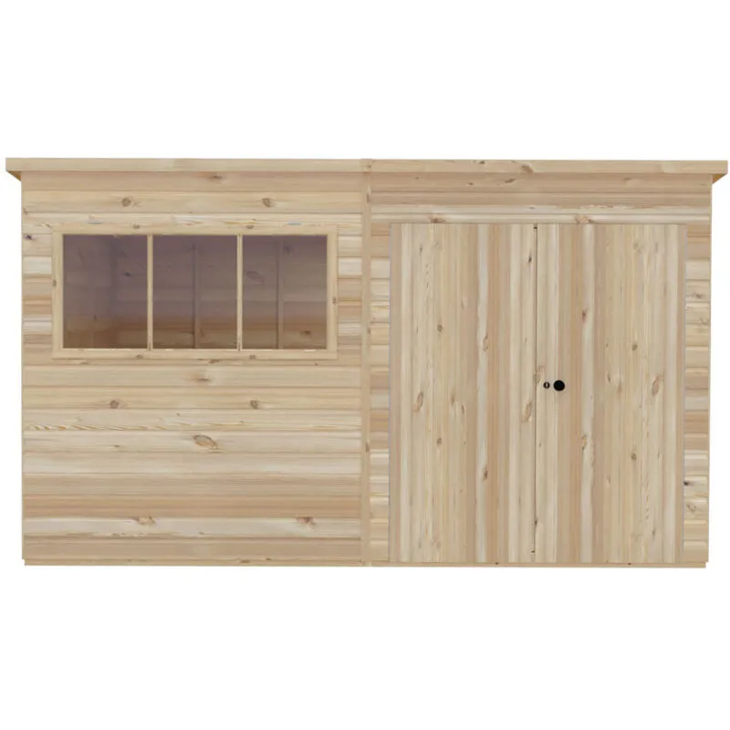 Shire Ranger 12 x 8 Feet Double Door Shed - L239 x W359 x H213.9 cm