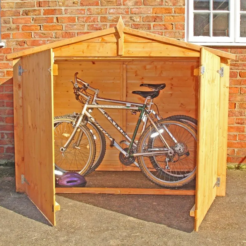Shire - Bike Store Apex Shiplap Garden Bicycle Shed no floor
