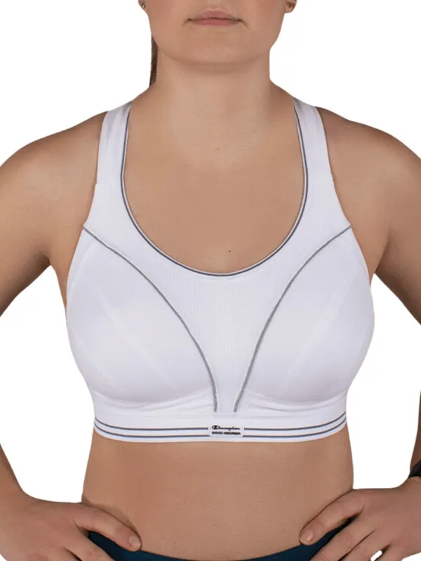 Shock Absorber Womens Ultimate Run Sports Bra - White Polyamide - Size 32c