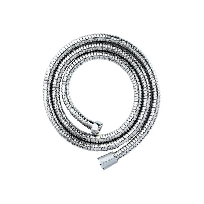 Chrome 2m x 8mm Double Spiral Shower Hose - Showerdrape