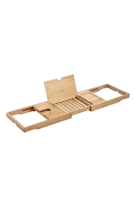 Showerdrape Brooklyn Extendable Bamboo Bath Tray in Brown Brown
