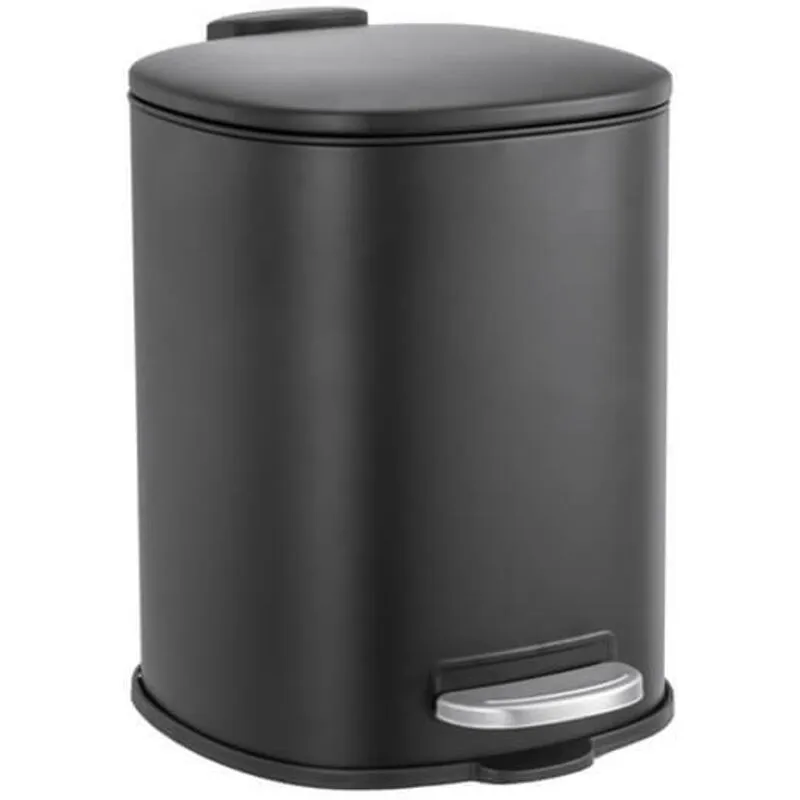 Showerdrape Capri Black 3L Bathroom Pedal Bin