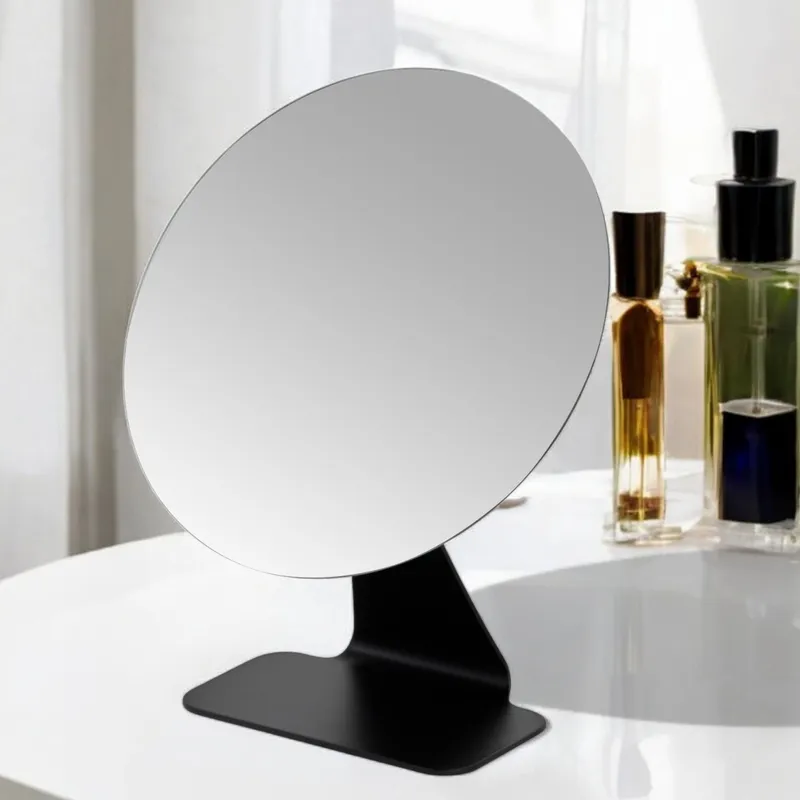 Showerdrape Unisex Corus Black Round Vanity Mirror Black One Size female