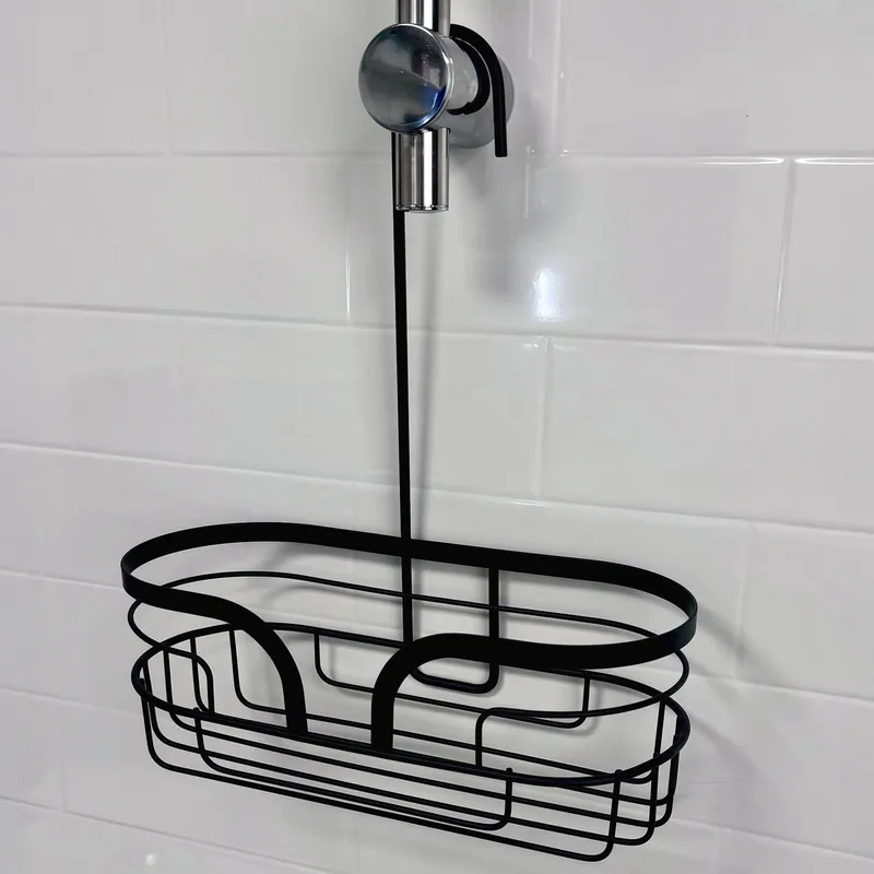 Showerdrape Dante Mini Hanging Shower Caddy in Black Black