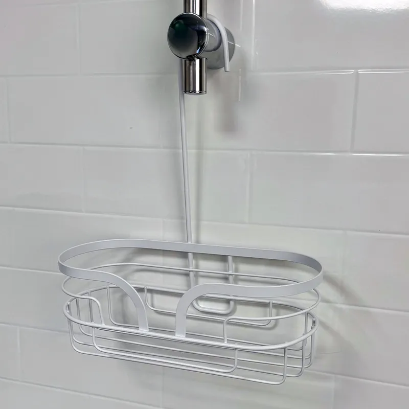 Showerdrape Dante Mini Hanging Shower Caddy in White White