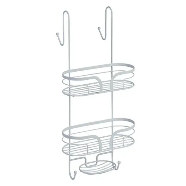 Showerdrape Dante White Hanging Shower Caddy