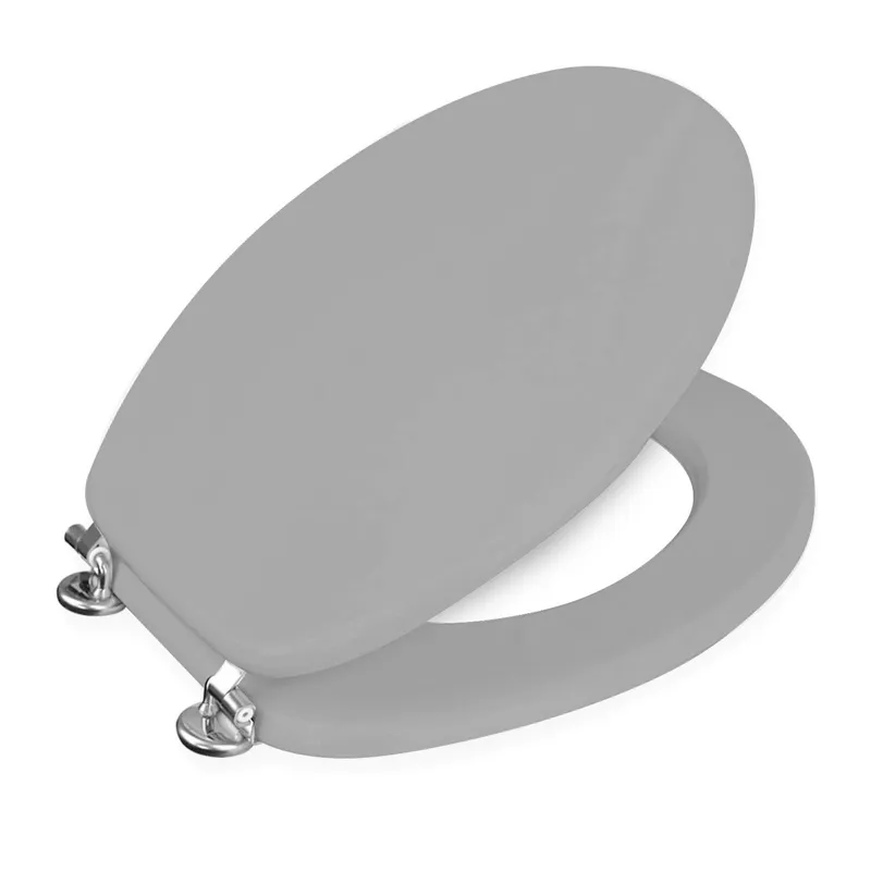 Showerdrape Oxford Grey/Chrome Toilet Seat
