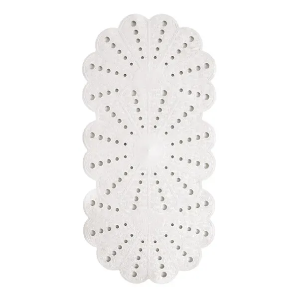 Showerdrape Petal White Anti-Slip 74cm x 36cm Bath Mat