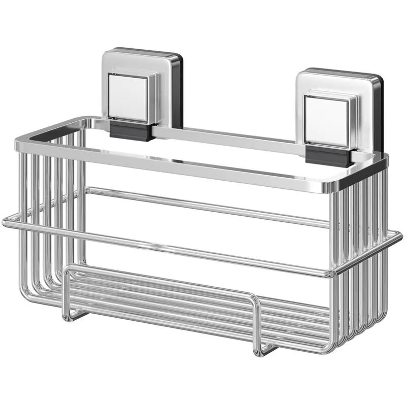 Showerdrape - Wholesale Domestic PushLoc Polished Chrome Wall Mounted Bottle Basket - Silver