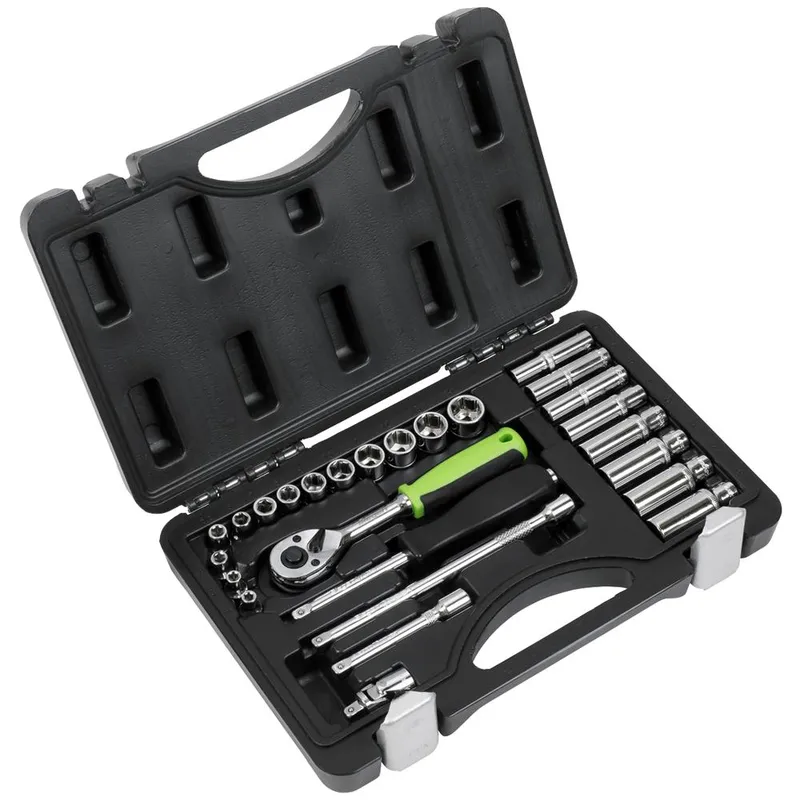 S01234 Siegen Socket Set 1/4'Sq Drive 26pc - Sealey