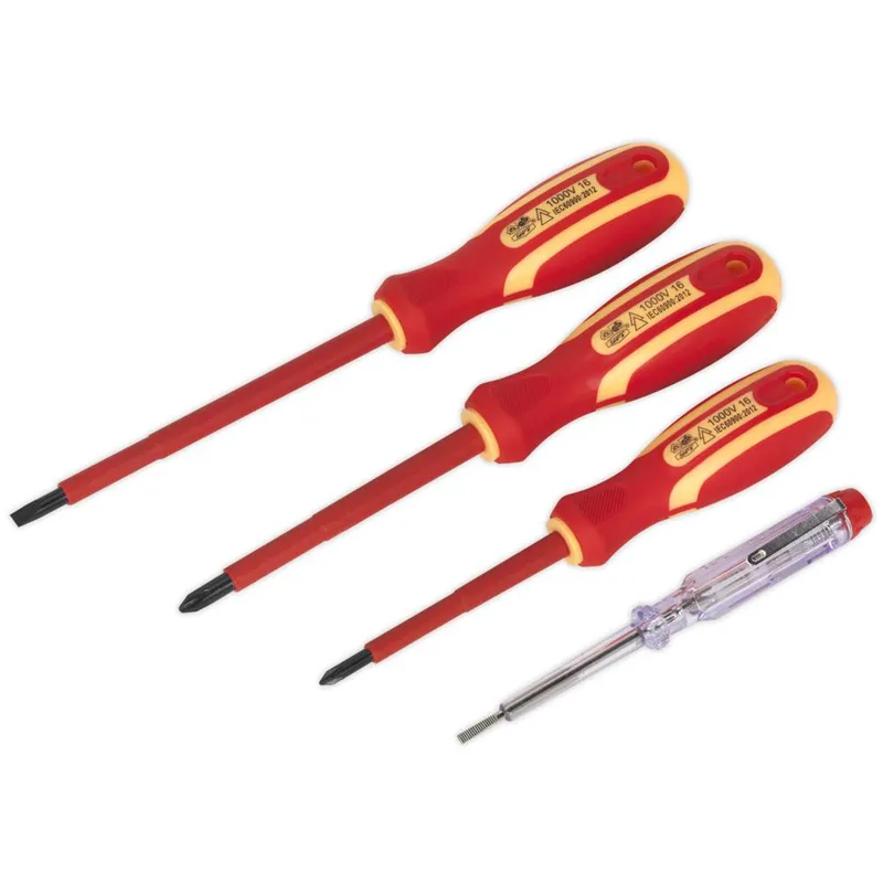Siegen 4 Piece Vde Insulated Electricians Screwdriver Set