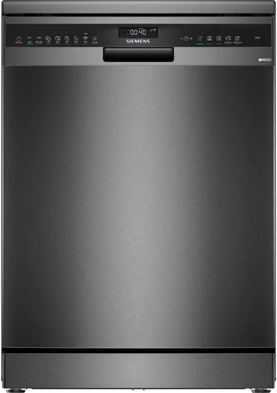 Siemens iQ500 SN25EC13CE Black Steel Freestanding Dishwasher
