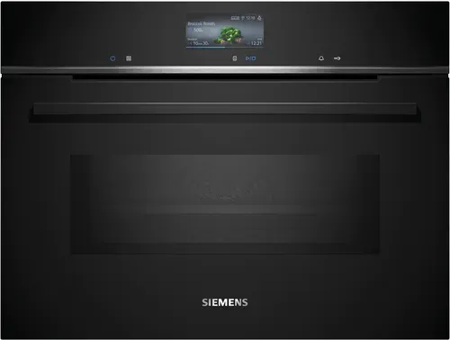 Siemens iQ700 CM776G1B1B Black Built-In Pyrolytic Compact Combination Microwave Oven