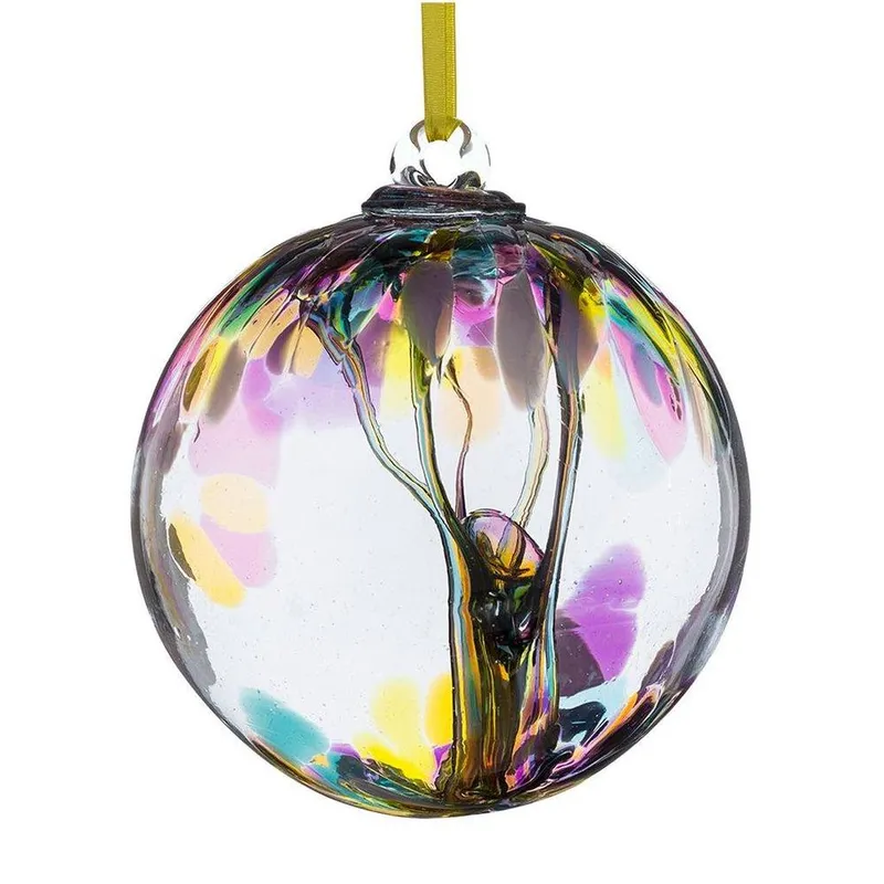 Sienna Glass 10cm Spirit Ball Multicoloured Pink Pink