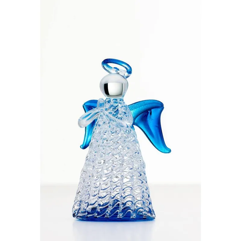 Sienna Glass Unisex Keepsake Angel in Blue Blue female