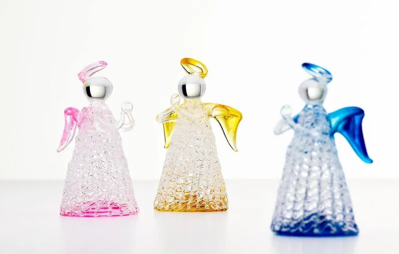 Sienna Glass Keepsake Angel Pink Pink