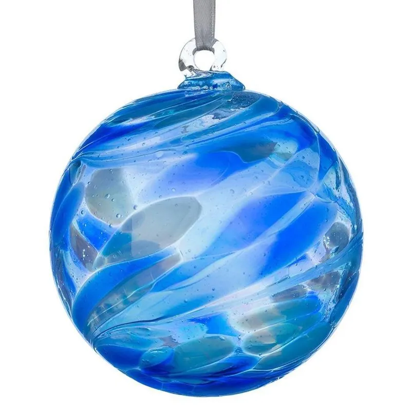 Sienna Glass 10cm Friendship Ball Sapphire in Blue Blue