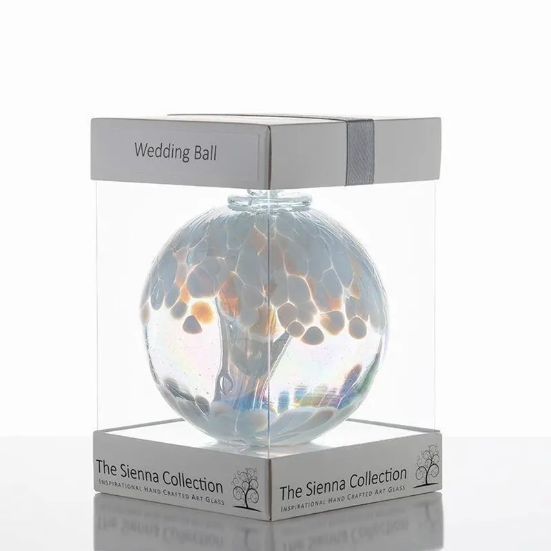 Sienna Glass Wedding Gift Spirit Ball White - White - Size: One Size