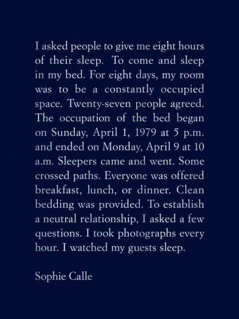 Siglio Press Sophie Calle: The Sleepers