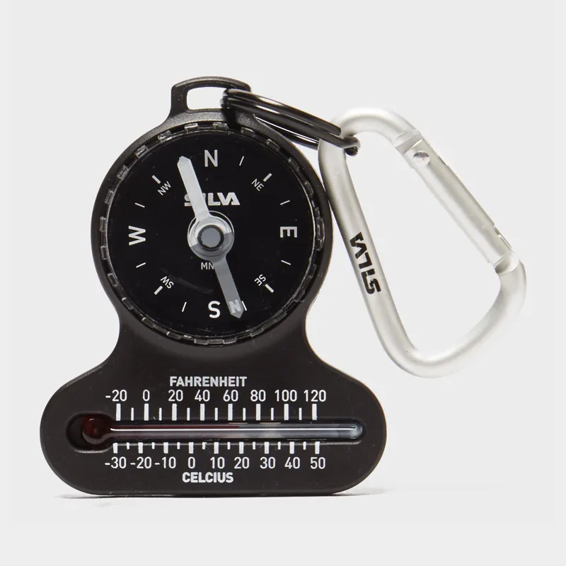 Silva 10 Compass Carabiner Black One Size Unisex