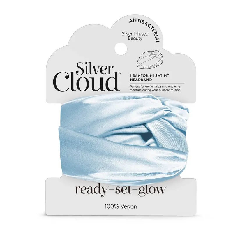 Silver Cloud Women's Satin+ Headband Santorini in Blue Blue One Size female