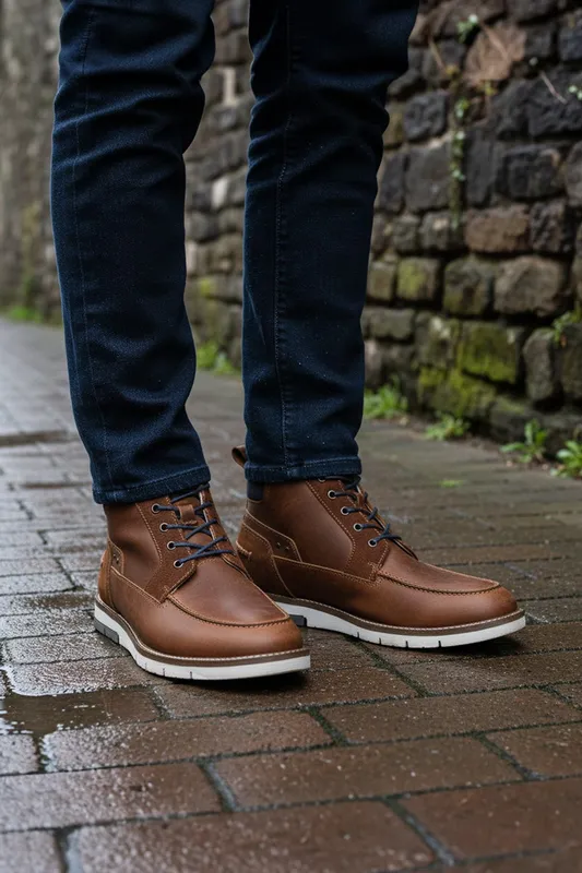 Silver Street London Algate Mens Leather Lace Up Boots