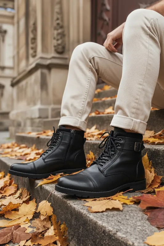 Silver Street London JJ Mens Leather Lace Up Boots