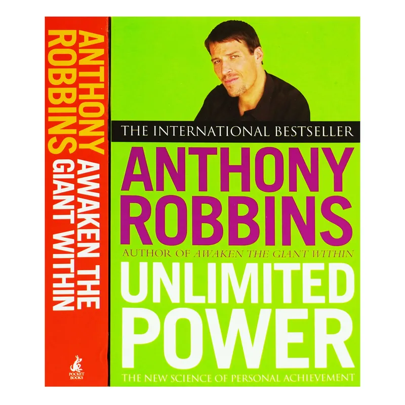 Simon & Schuster Tony Robbins 2 Books Collection Set (Awaken The Giant Within & Unlimited Power)