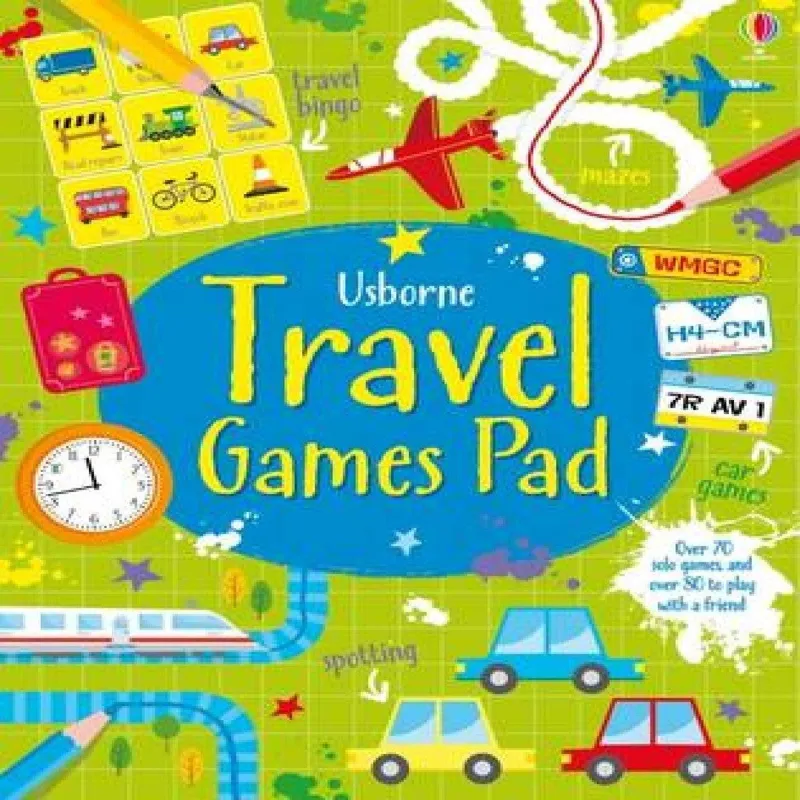 Simon Tudhope Travel Games Pad Paperback Book Multicolor