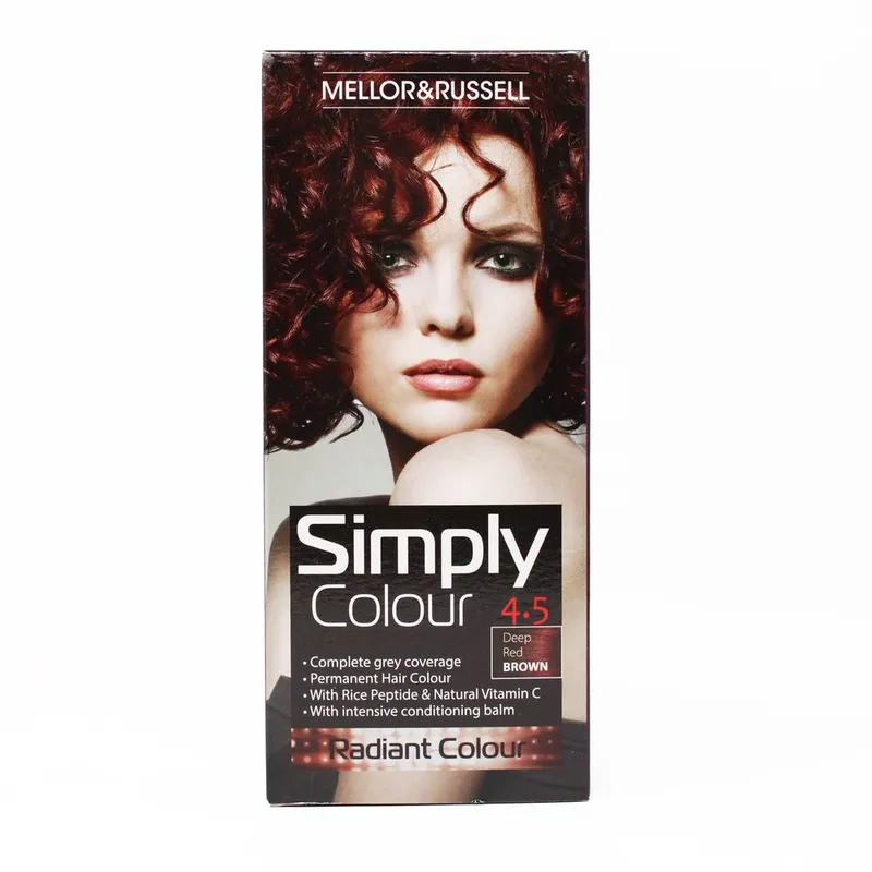 Simply Colour Permanent Hair Dye - Deep Red Brown (4.5) Deep Red Brown