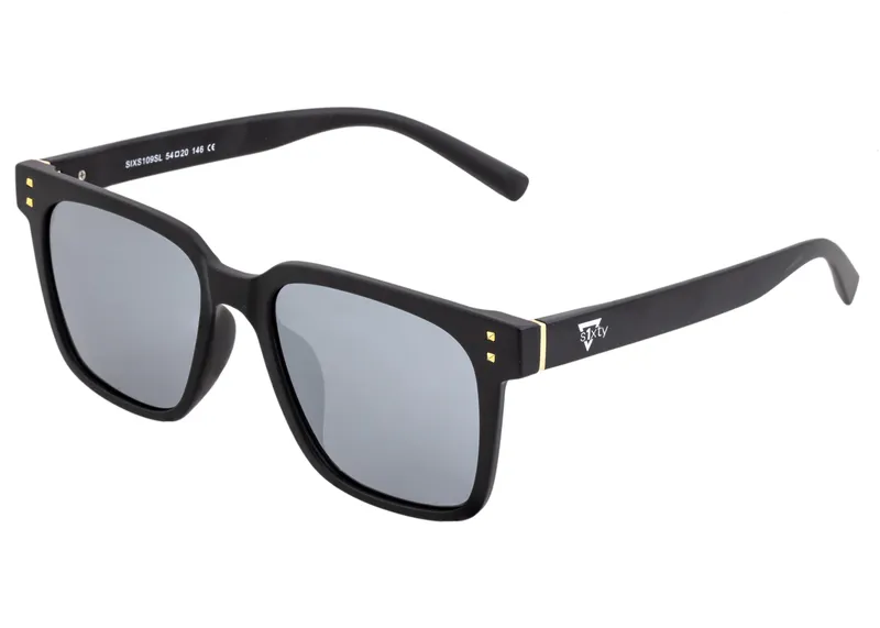 Sixty One Unisex Capri Polarized Sunglasses - Silver Stainless Steel - One Size
