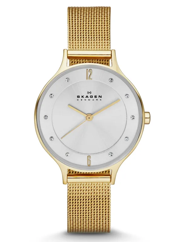 Skagen Ladies Anita Gold Plated Bracelet Watch SKW2150