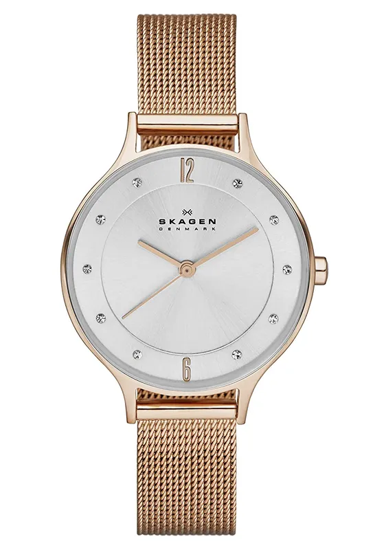 Skagen Ladies Anita Rose Gold Plated Bracelet Watch SKW2151