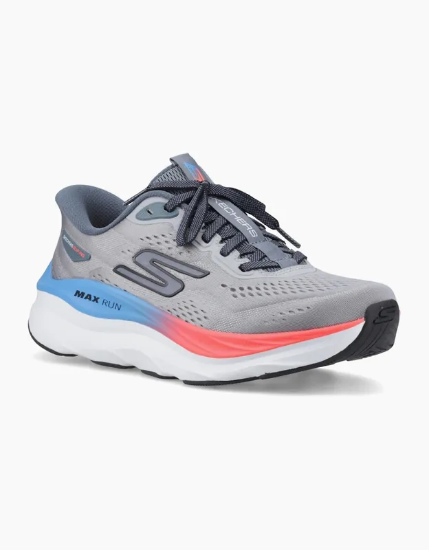 Skechers Men's Max Cushioning Max Run Mens Trainers - Grey - Size: 8