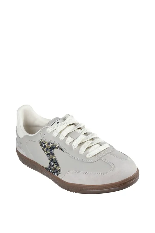 Skechers Women's Hotshot Shimmering Spots Trainer in Taupe Size: 5 - Taupe
