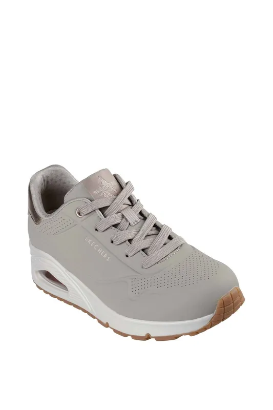 Skechers Women's Street Uno - Golden Air Trainer in Taupe Size: 4 Taupe