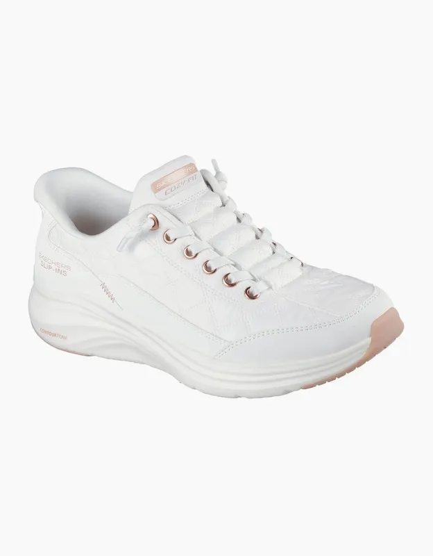 Women's Skechers Slip-Ins Contour Foam Cozy Fit Women's White Trainers - Size: 5
