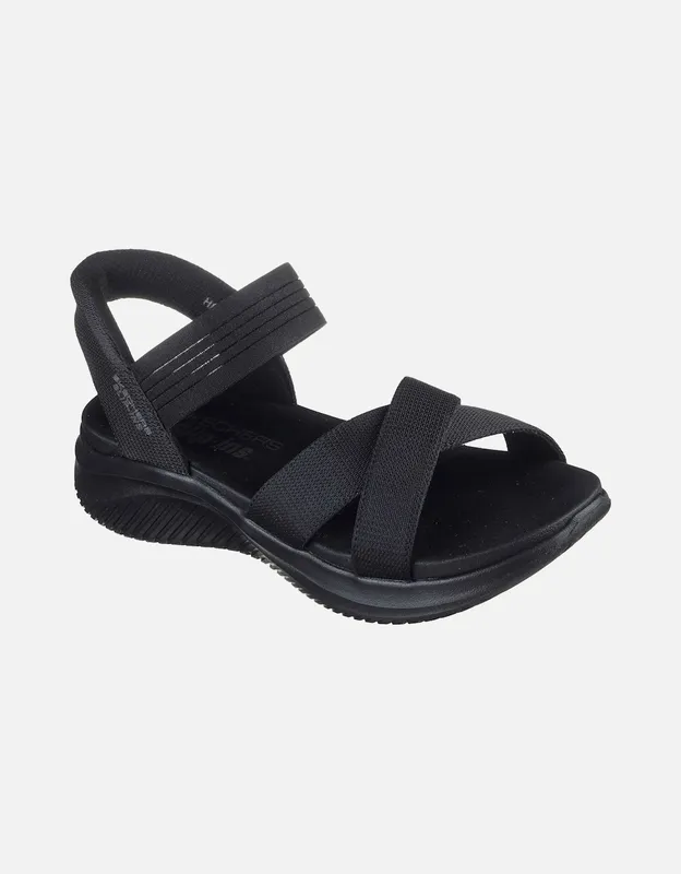 Skechers Women's Ultra Flex 3.0 - Never Better Sandal in Black Size: 4 - Black