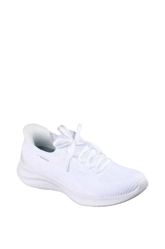 Skechers Women's Ultra Flex 4.0 Trainer in White Size: 4 White 4