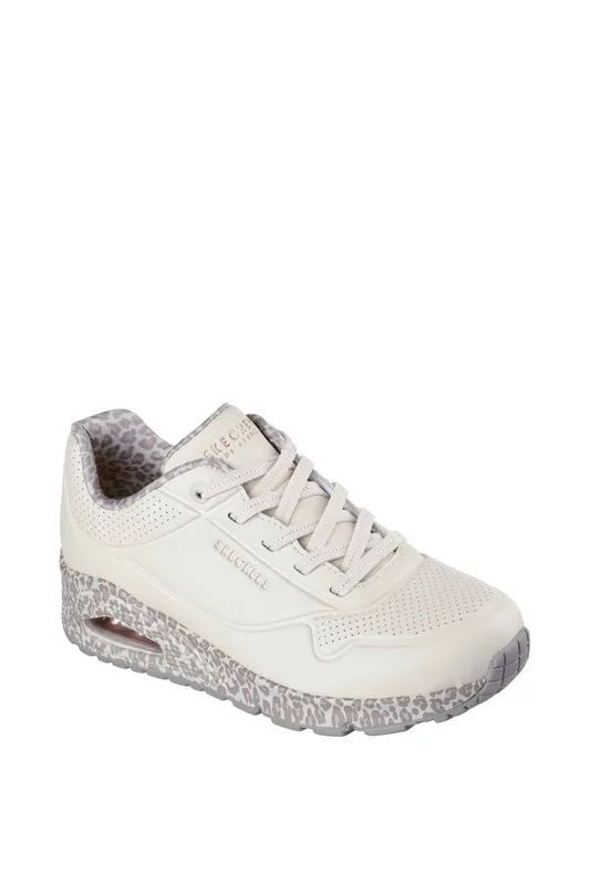 Skechers Women's Uno Safari Time Trainers in White Size: 5 White 5