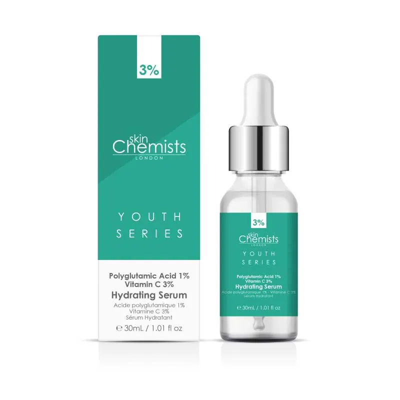 Skin Chemists skinChemists Hydrating Serum - Polyglutamic acid 1%, Vitamin C 3% 30ml