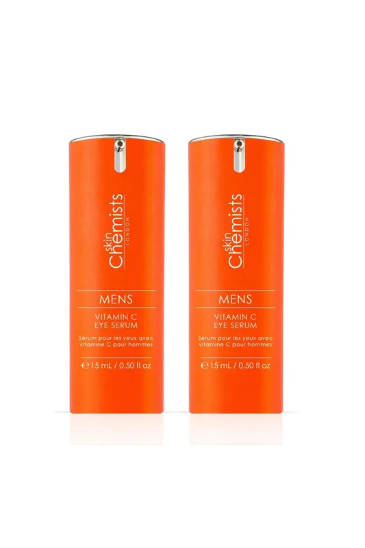 skinChemists professional Men's Vitamin C Eye Serum 15ml x 2 Duo Set in White White