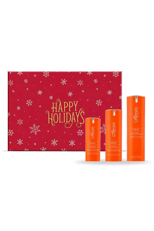 skinChemists professional Men's Vitamin C Trio Anti-Ageing Skincare Kit in Clear Clear female