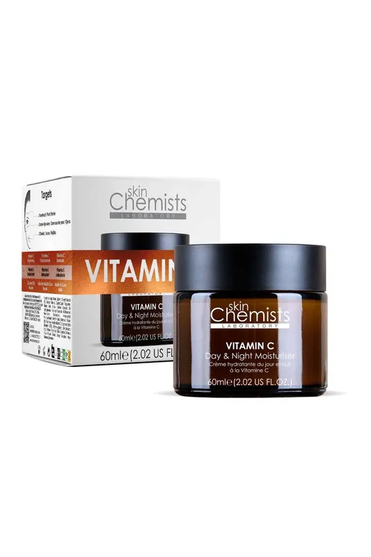 skinChemists professional Vitamin C Day & Night Moisturiser 60ml in White - White