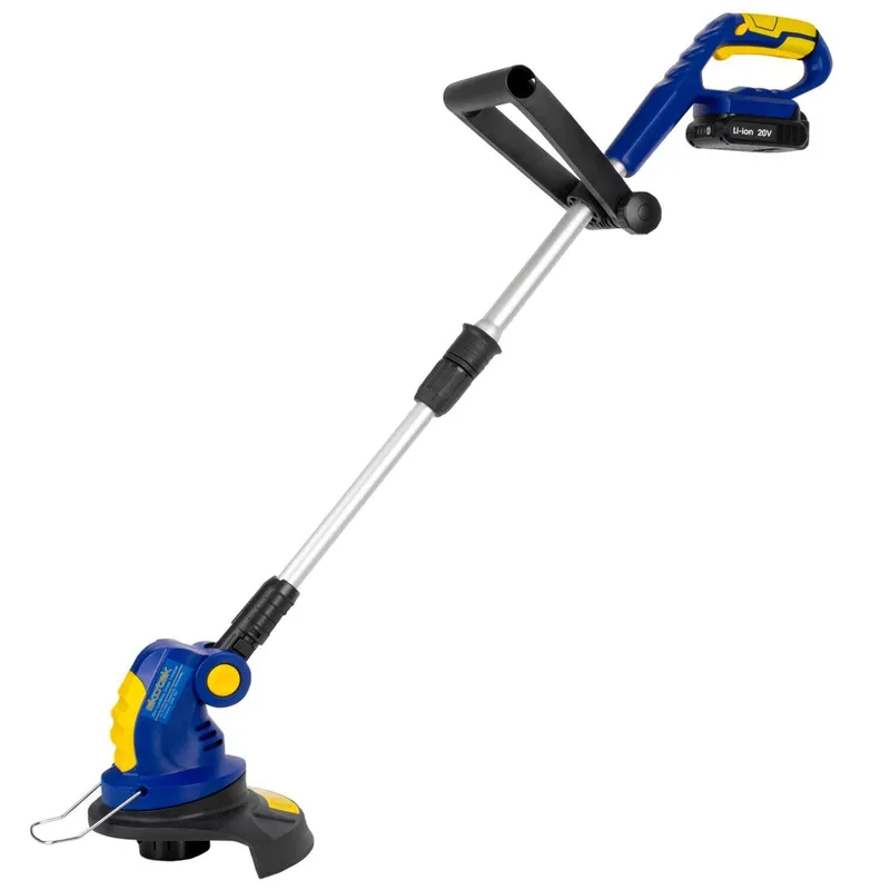 Skotek 20V Cordless Strimmer, Lightweight Grass Cutter, Includes 1 Spool, 1 Battery & 1 Charger in Blue Blue