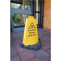 Slingsby 2-Sided Winter Hazard Cone Yellow 427052